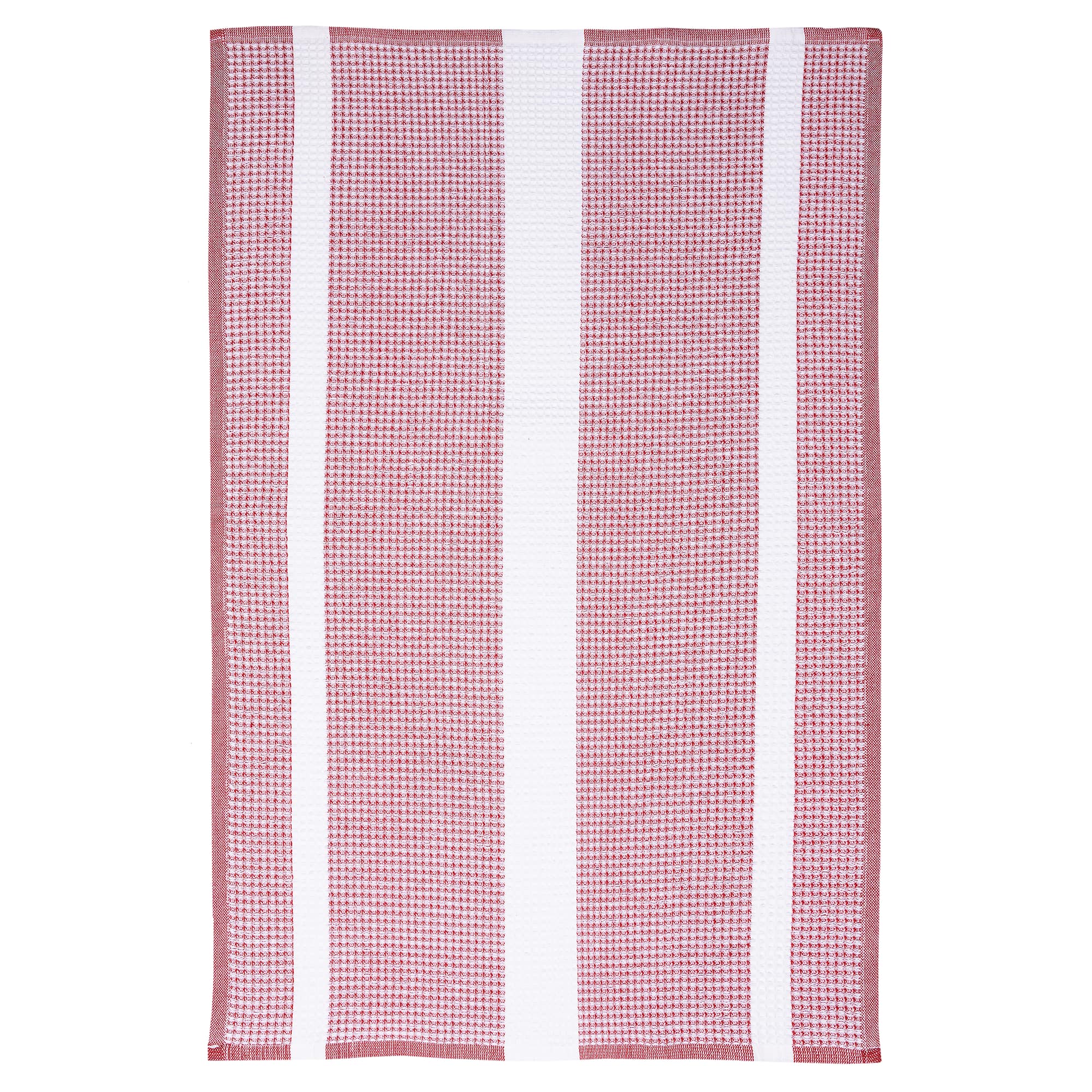 MUkitchen Crimson Stripe Waffle Terry Cloth Towel